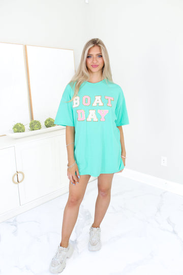 Boat Days Patch Letter Graphic Tee