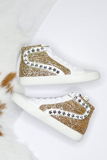 Mateel VH Gold Glitter High Top Sneaker