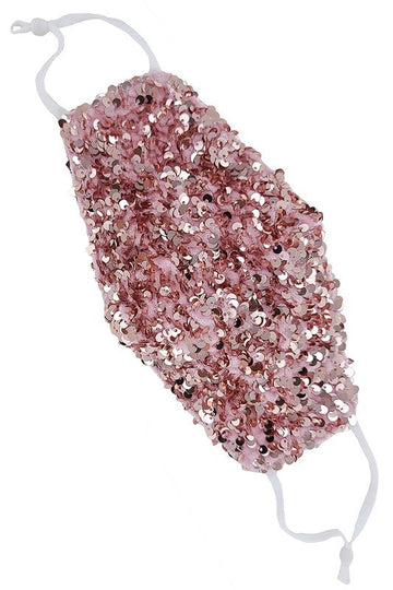 Pink Large Sequin Face Mask