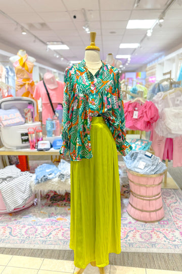 Tropical Escape Button Down Blouse