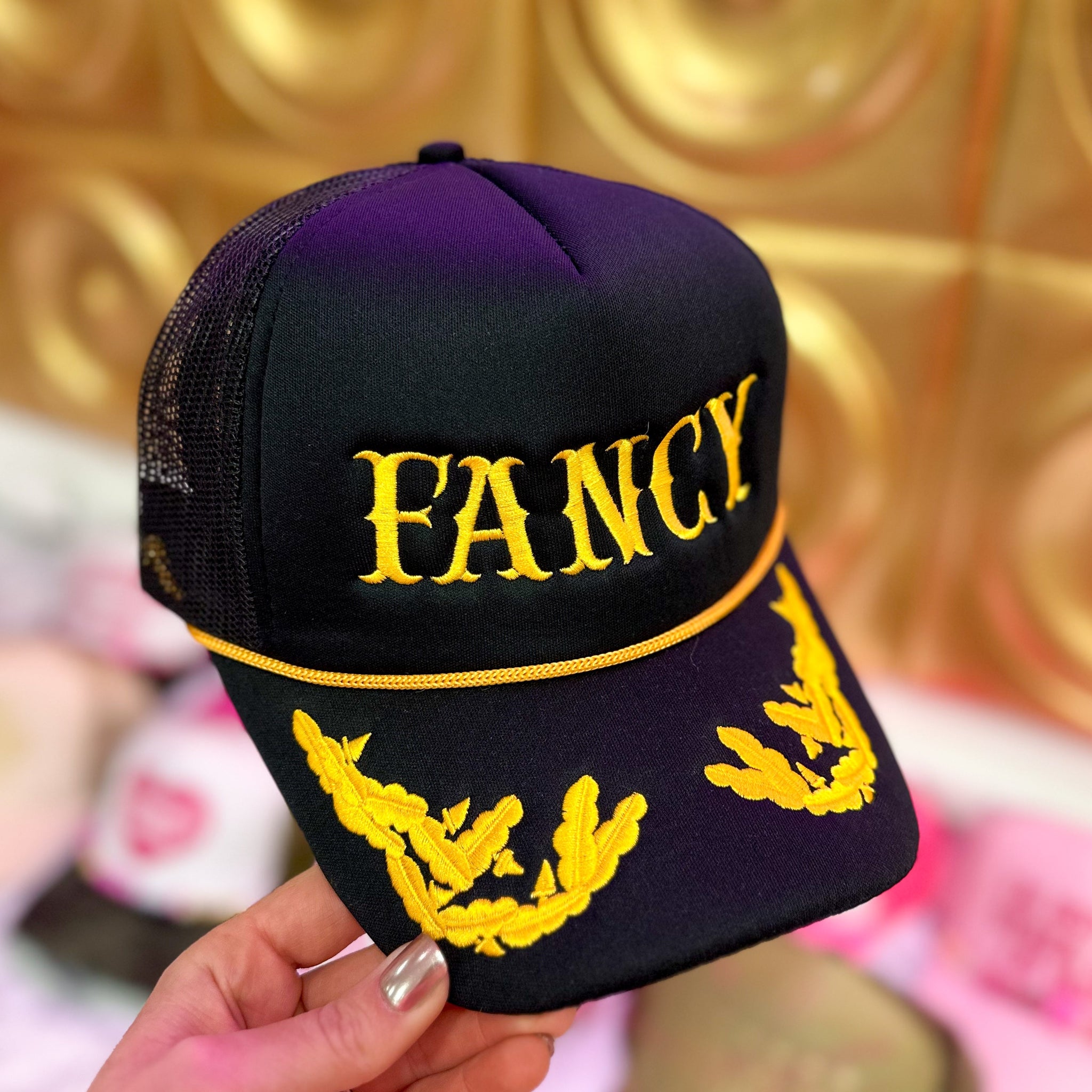 Captain Fancy Embroidered Trucker Hat
