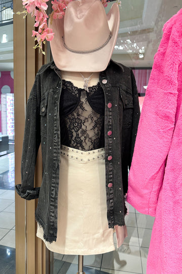 Black Lace Corset Top