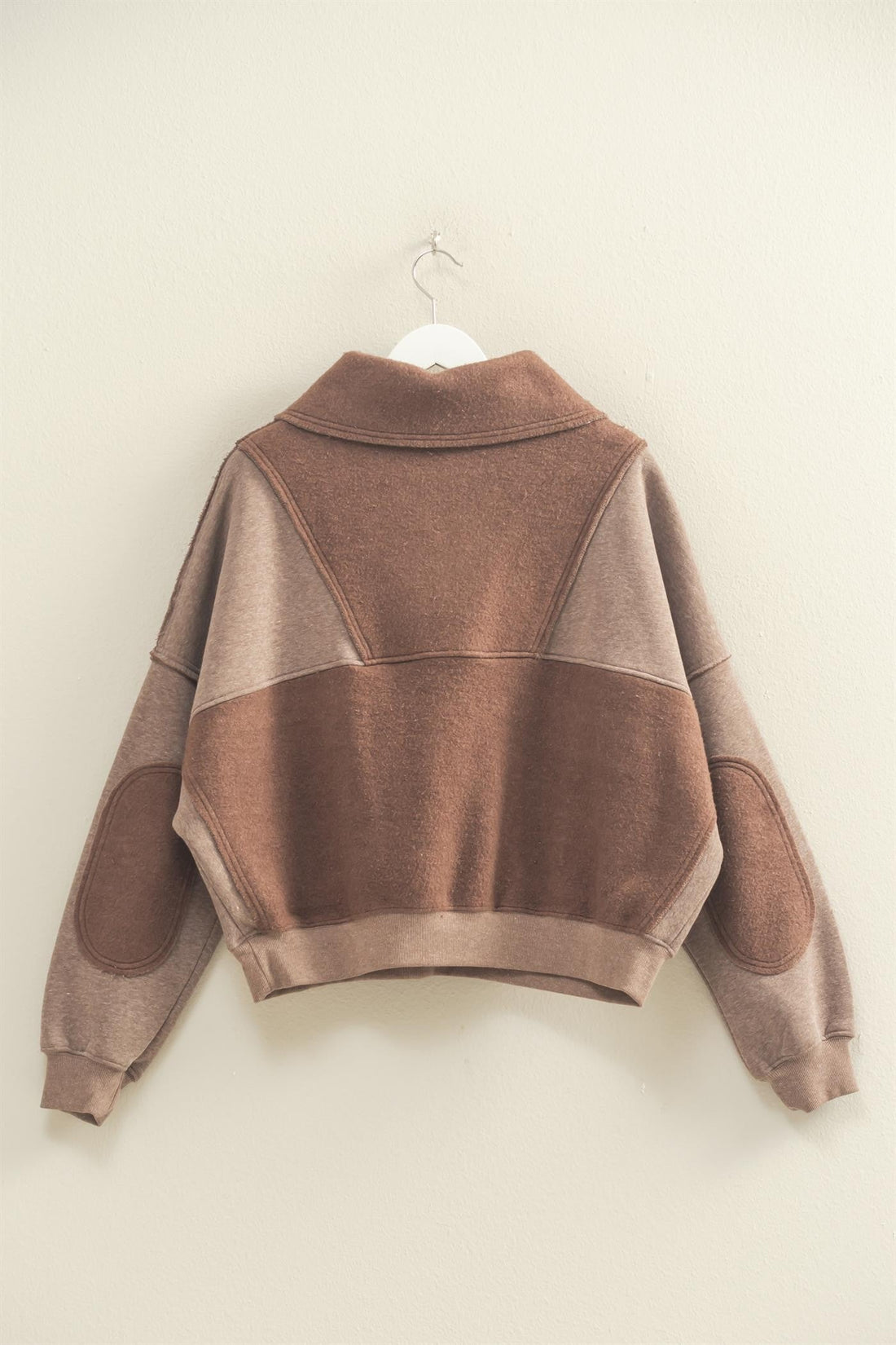 Mocha Fleece Oversized Pullover