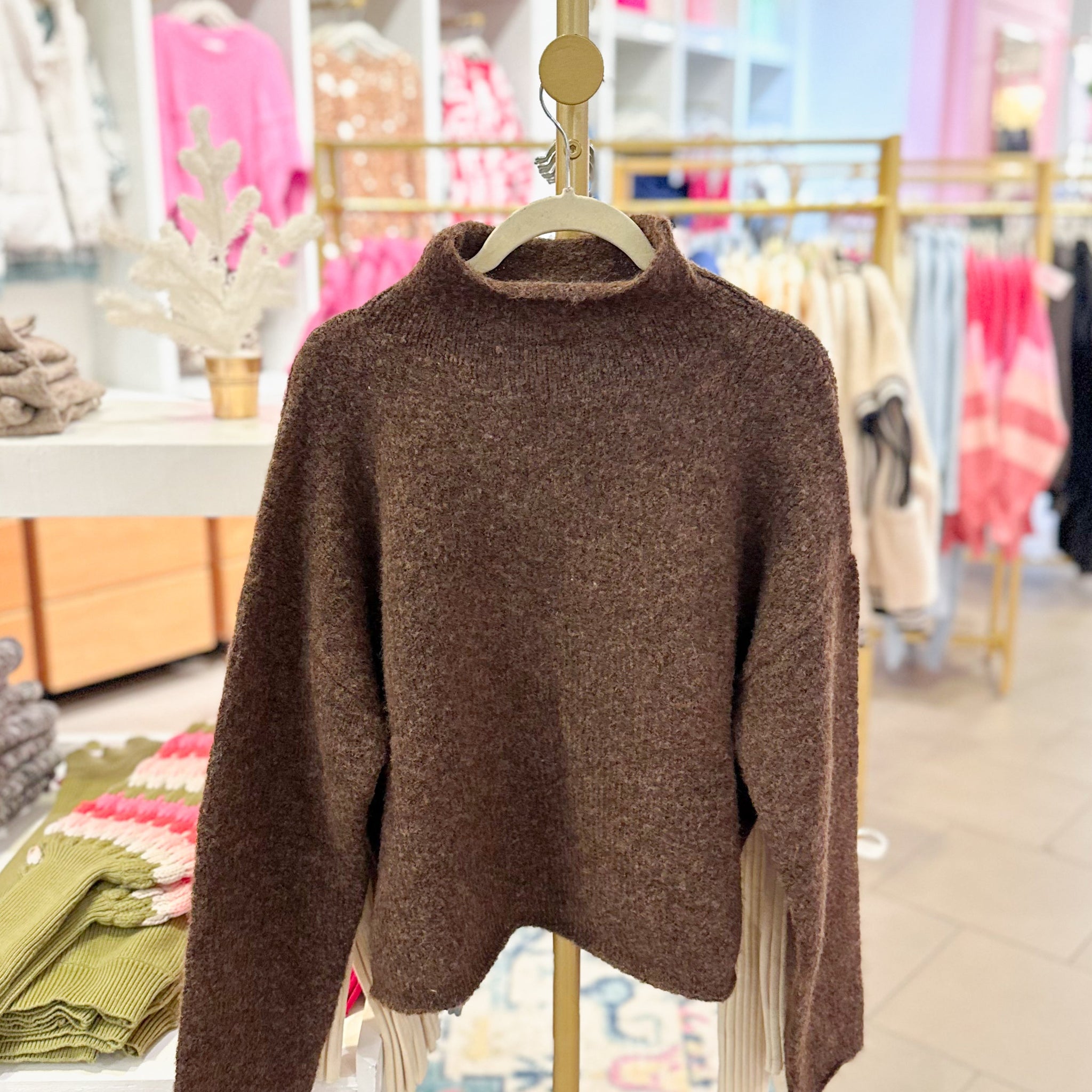Brown Soft Knit Sweater
