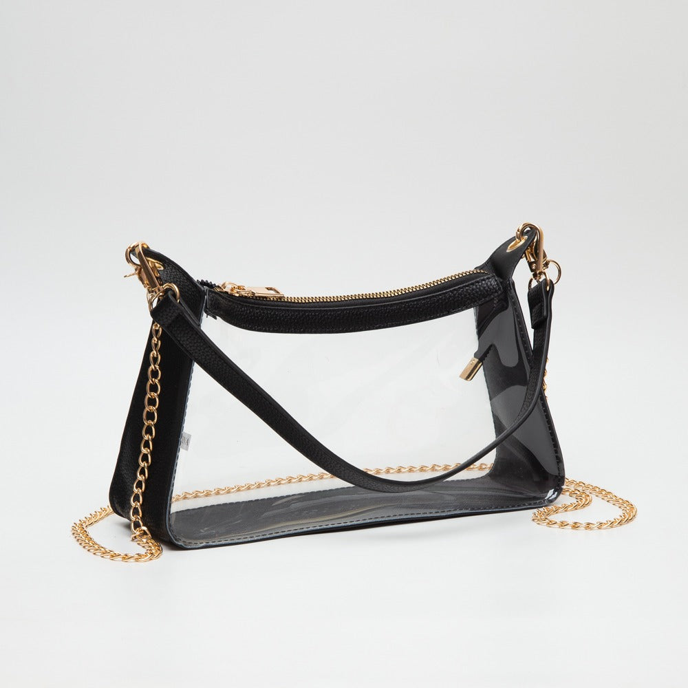 Clear Curved Crossbody Bag