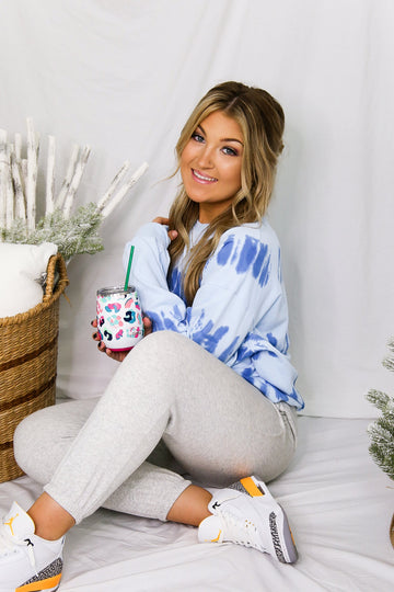 Blue Tie Dye Crewneck Sweatshirt
