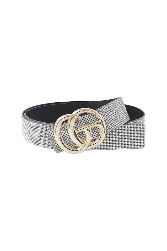 Clear Rhinestone GG Belt