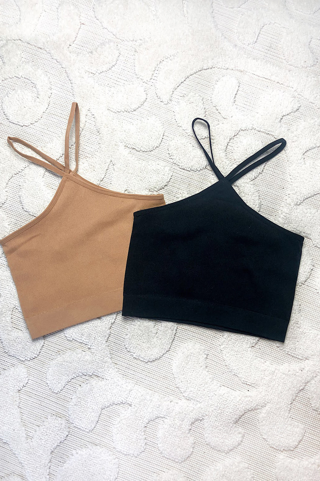 Criss Cross Ribbed Basic Tank Top
