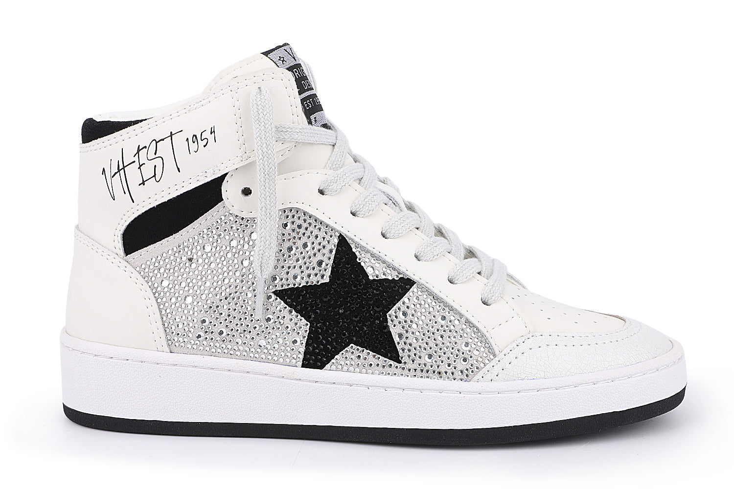 Dream Rhinestone Star High Top Vintage Havana Sneaker