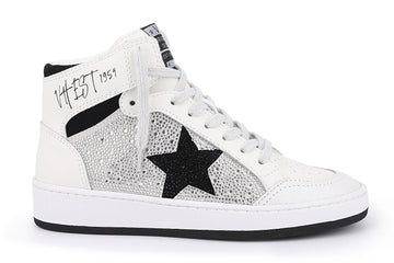 Dream Rhinestone Star High Top Vintage Havana Sneaker