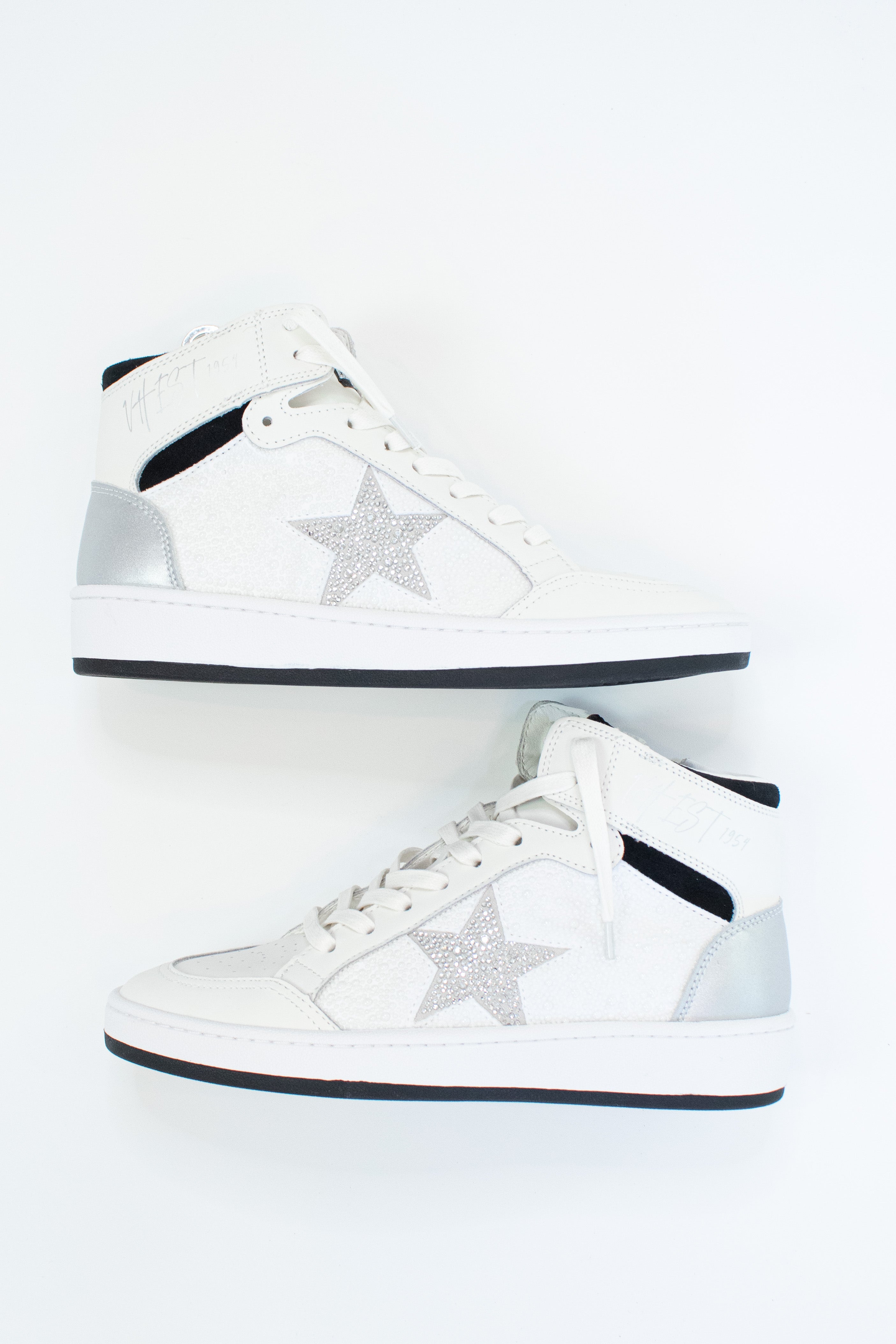 Dream 9 Pearl and Rhinestone Vintage Havana High Top Sneaker