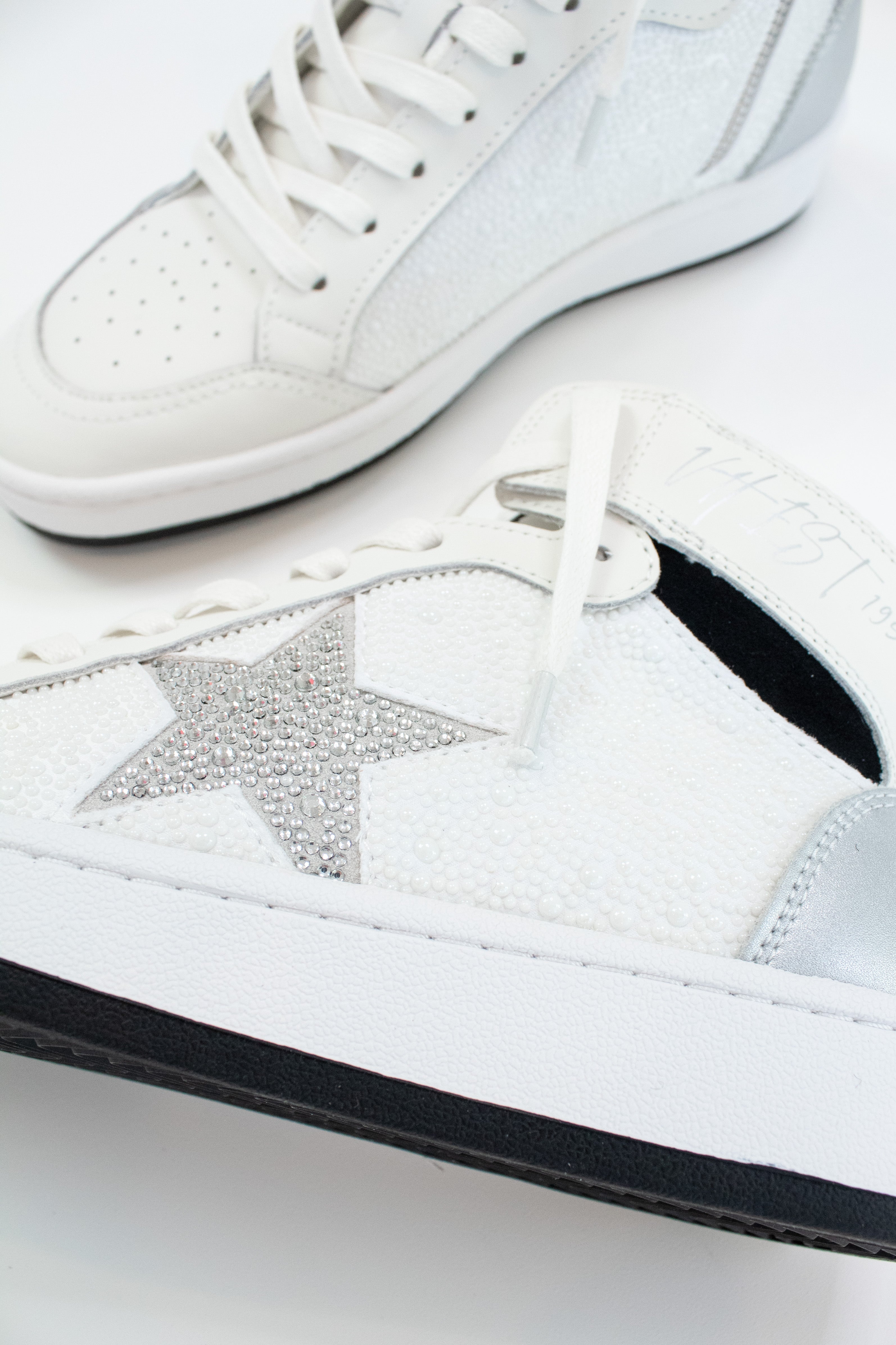 Dream 9 Pearl and Rhinestone Vintage Havana High Top Sneaker
