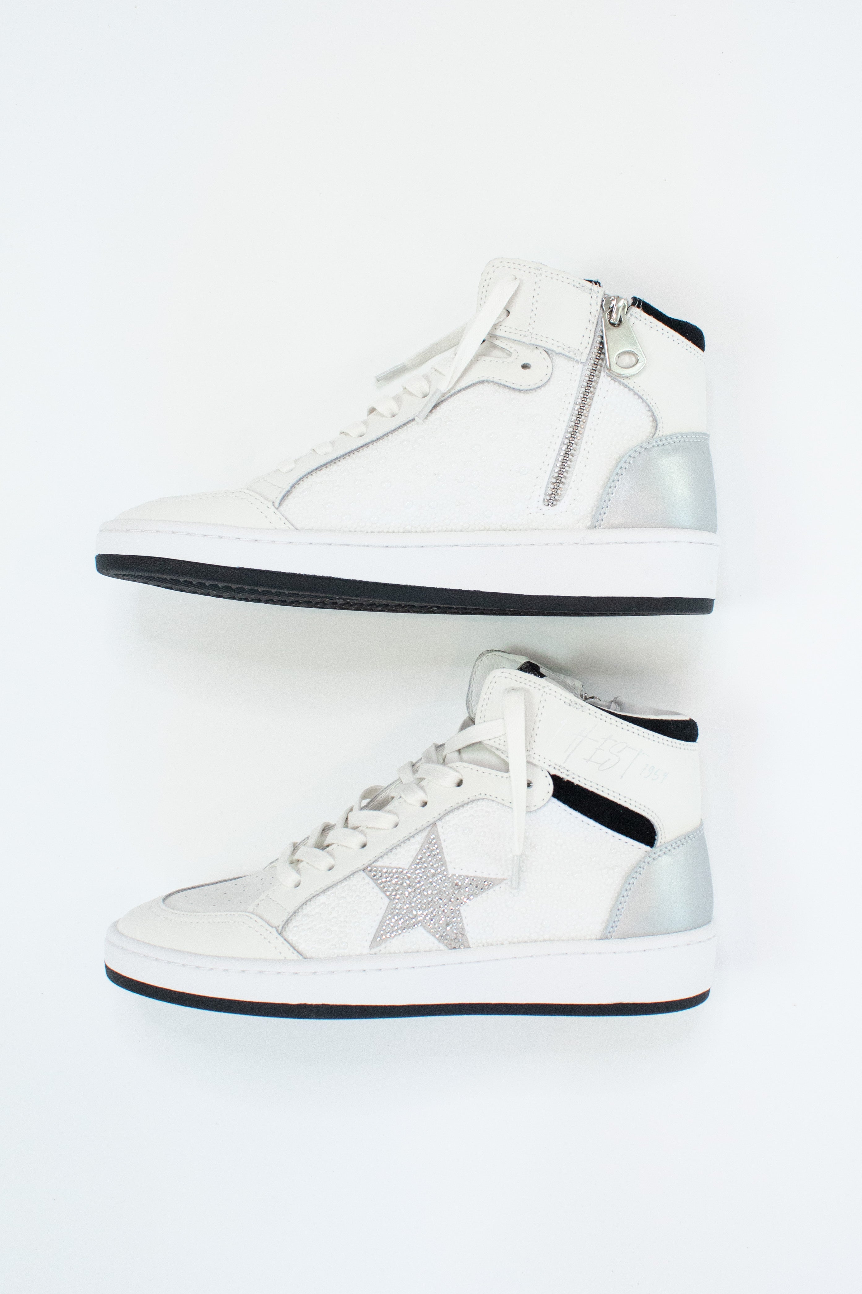 Dream 9 Pearl and Rhinestone Vintage Havana High Top Sneaker