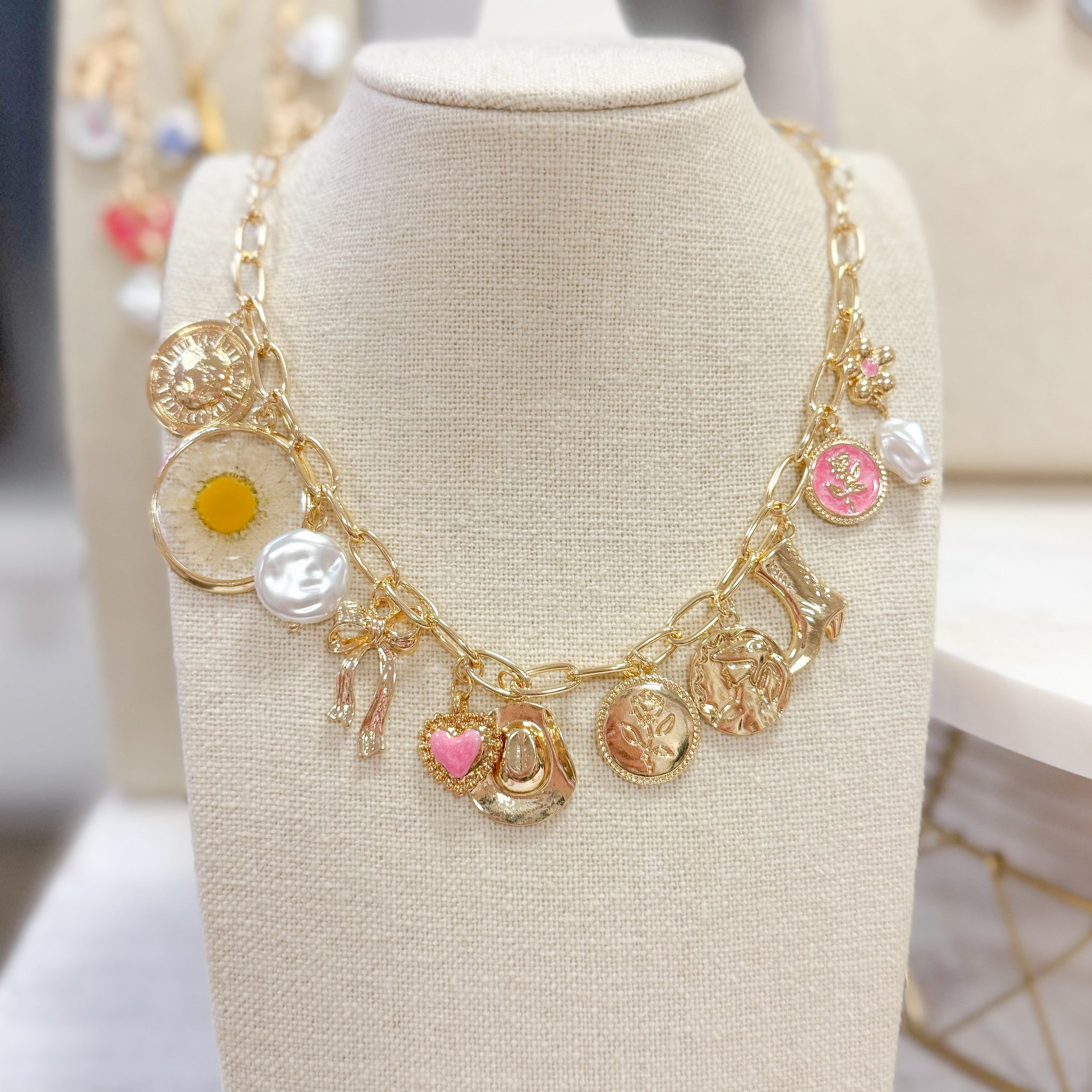 Vegas Cowgirl Charm Necklace