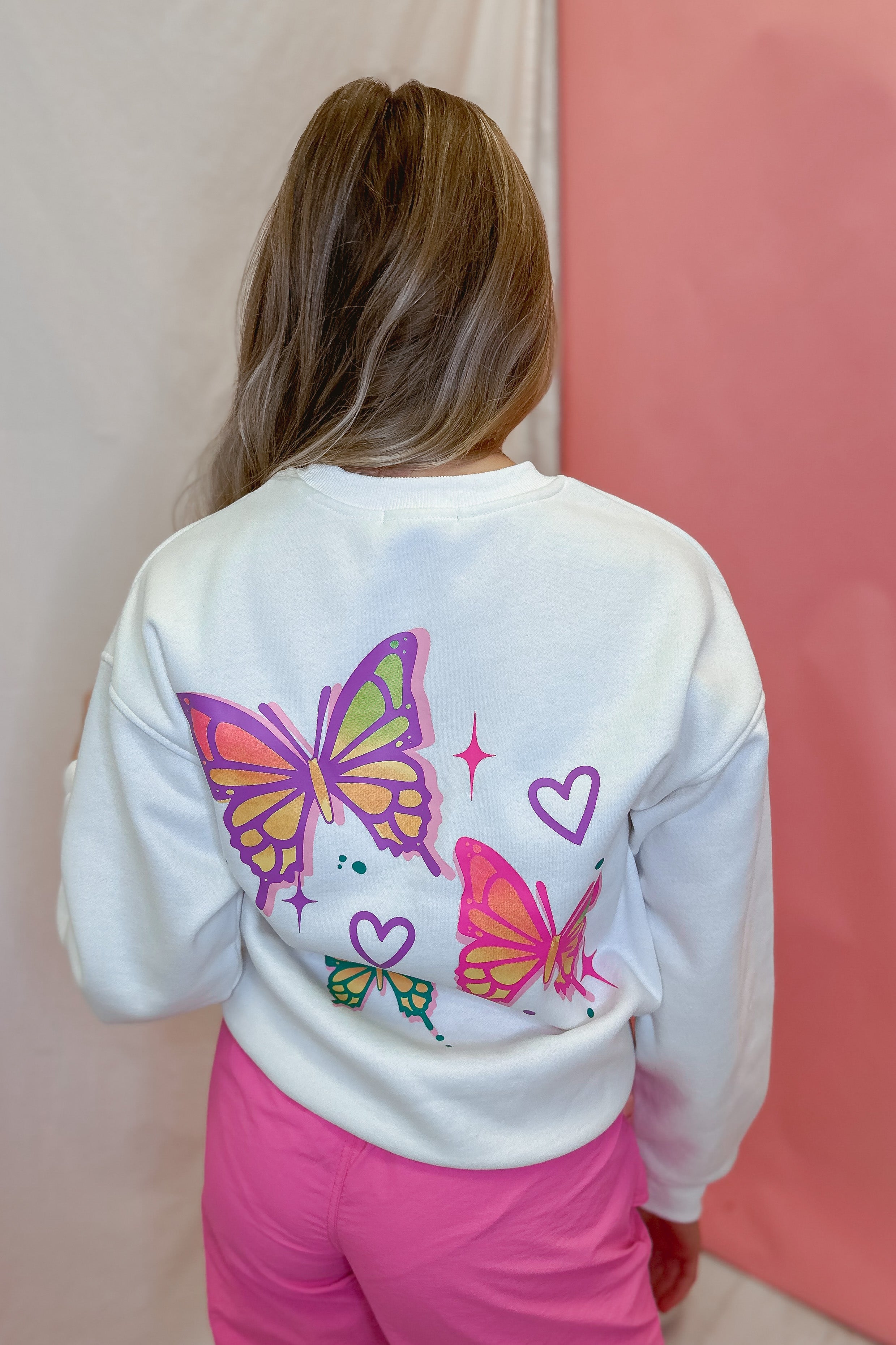 White Butterfly Sweatshirt