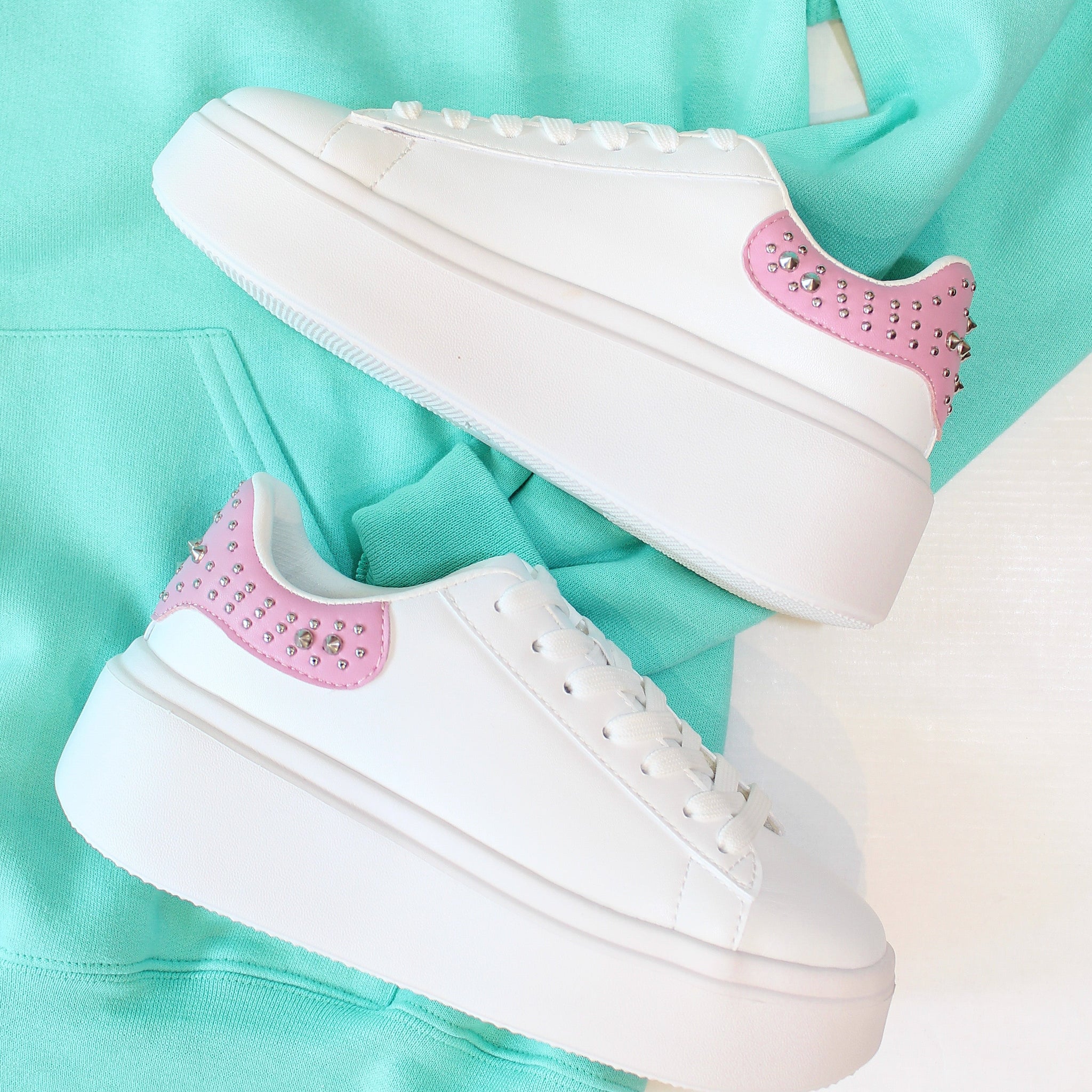 Eden Pink Studded Sneaker