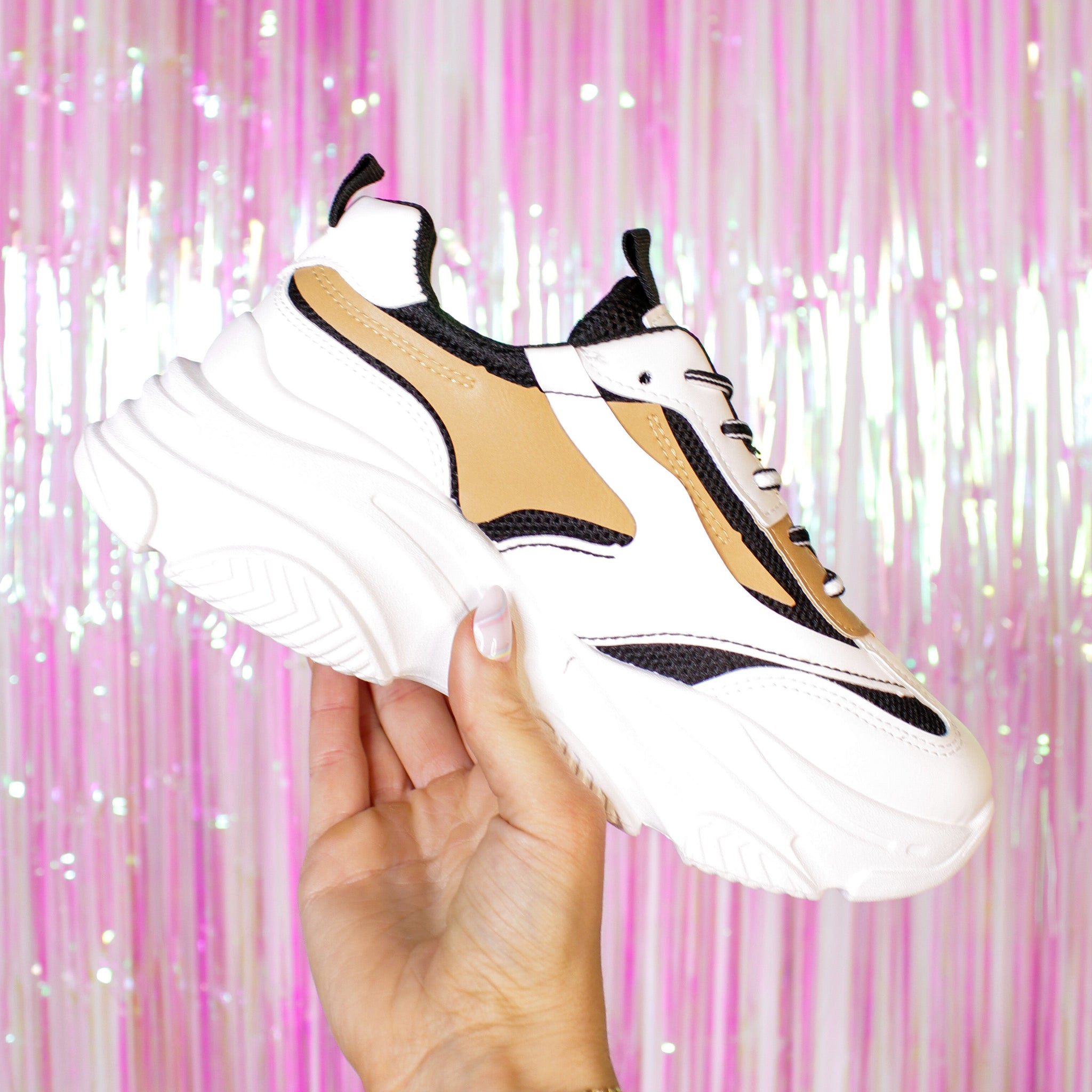 Sage Brown And Black Chunky Sneaker
