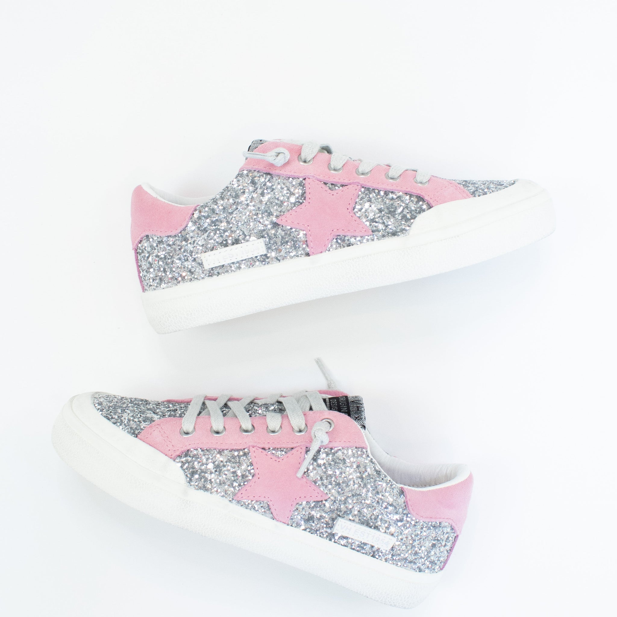 Ilana Silver Glitter Vintage Havana Low Top Sneaker