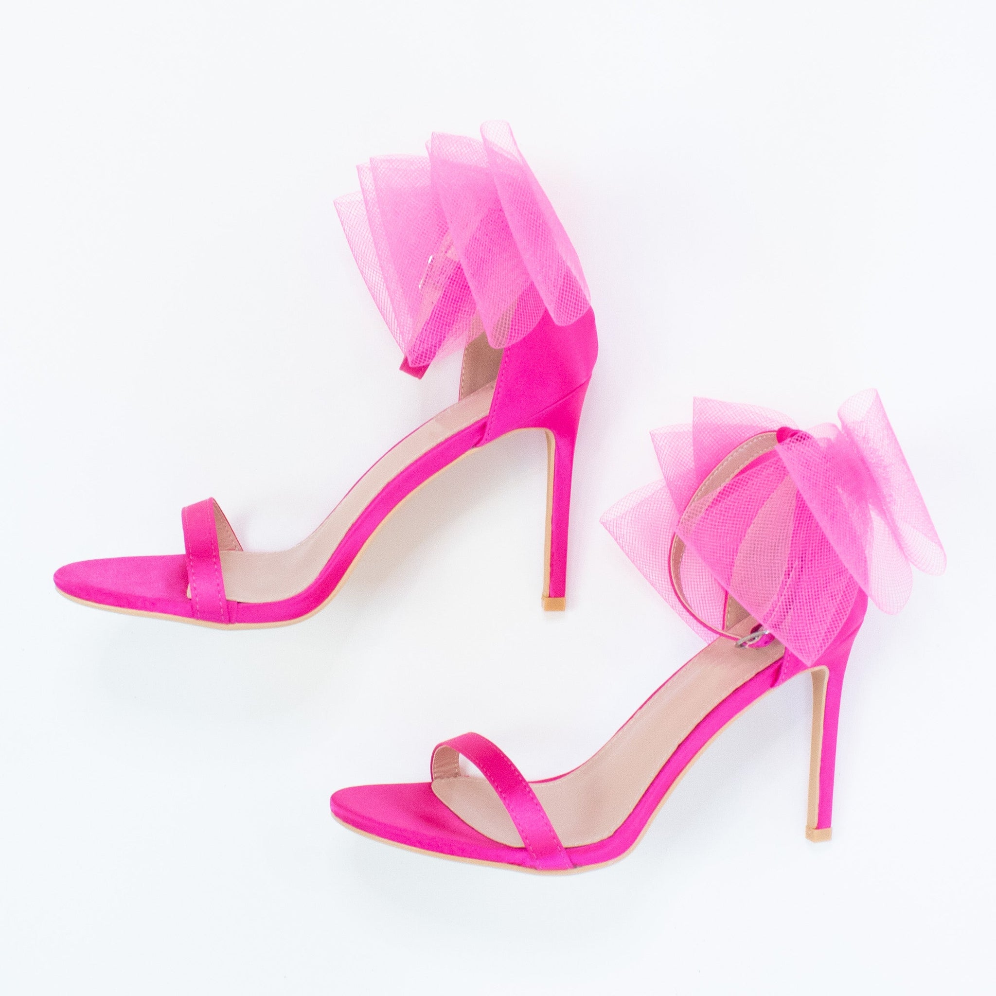 Daphne Hot Pink Bow Detail Heels