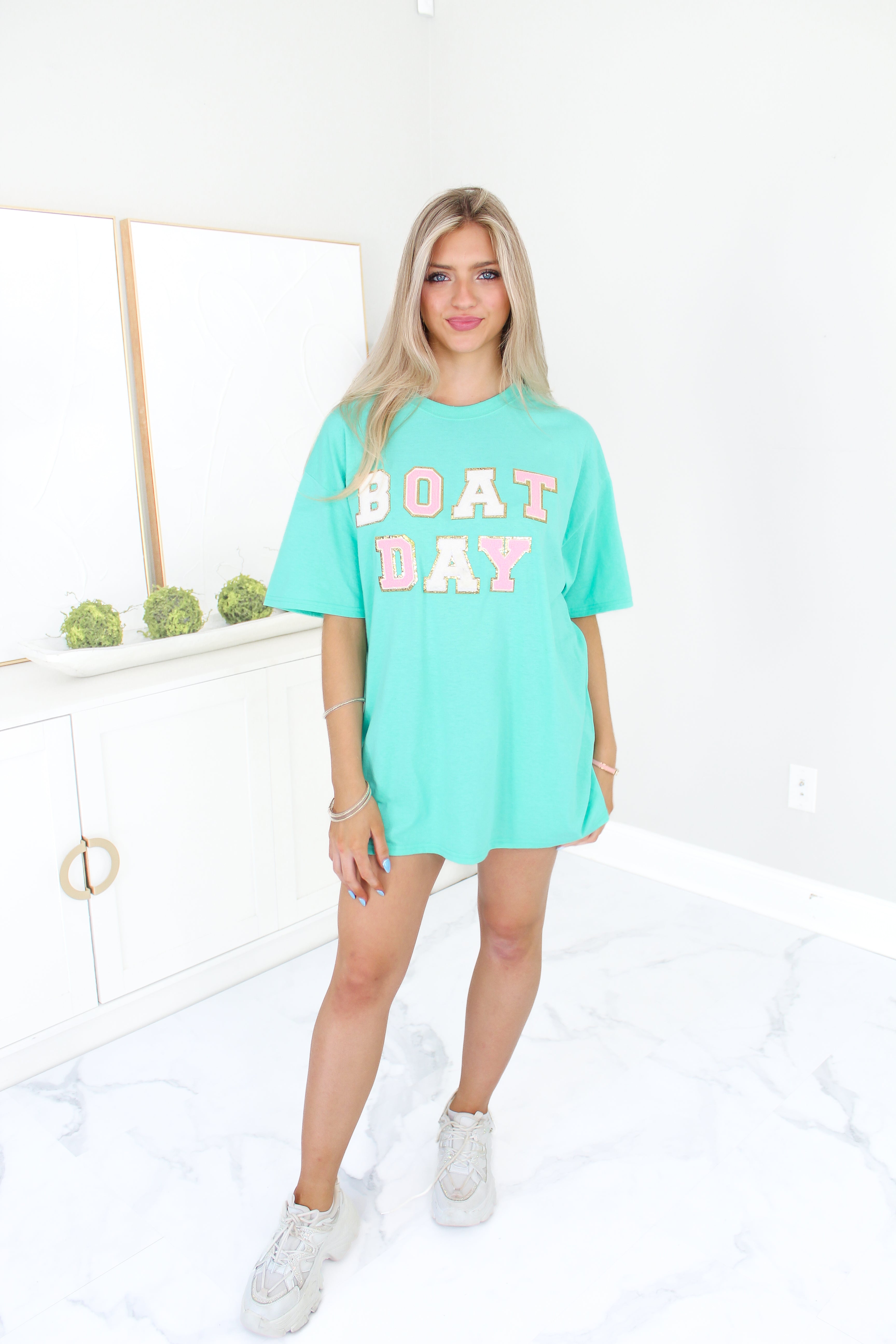 Boat Days Patch Letter Graphic Tee