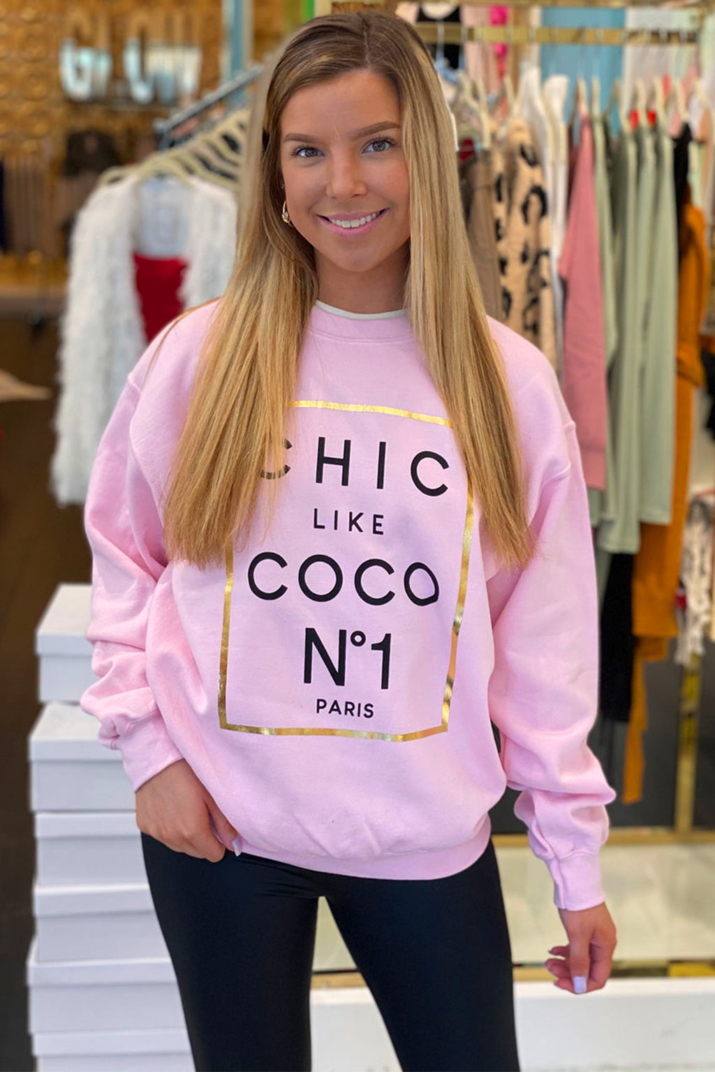 No. 1 Like Coco Pink Sweatshirt