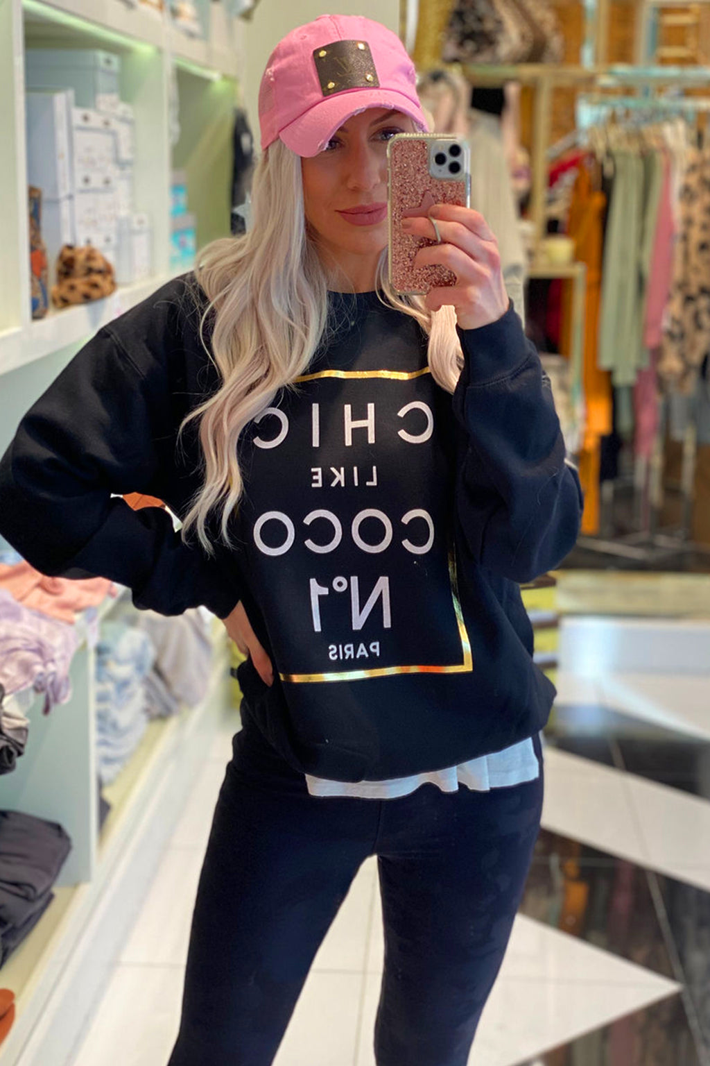 No. 1 Like Coco Black Sweatshirt