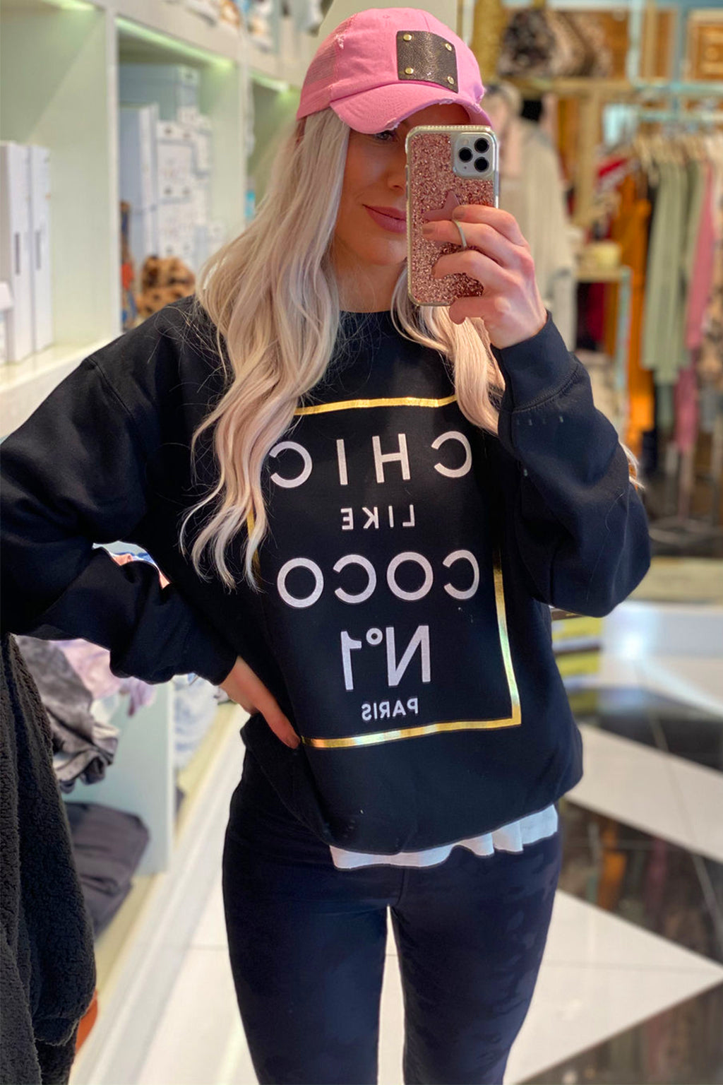 No. 1 Like Coco Black Sweatshirt