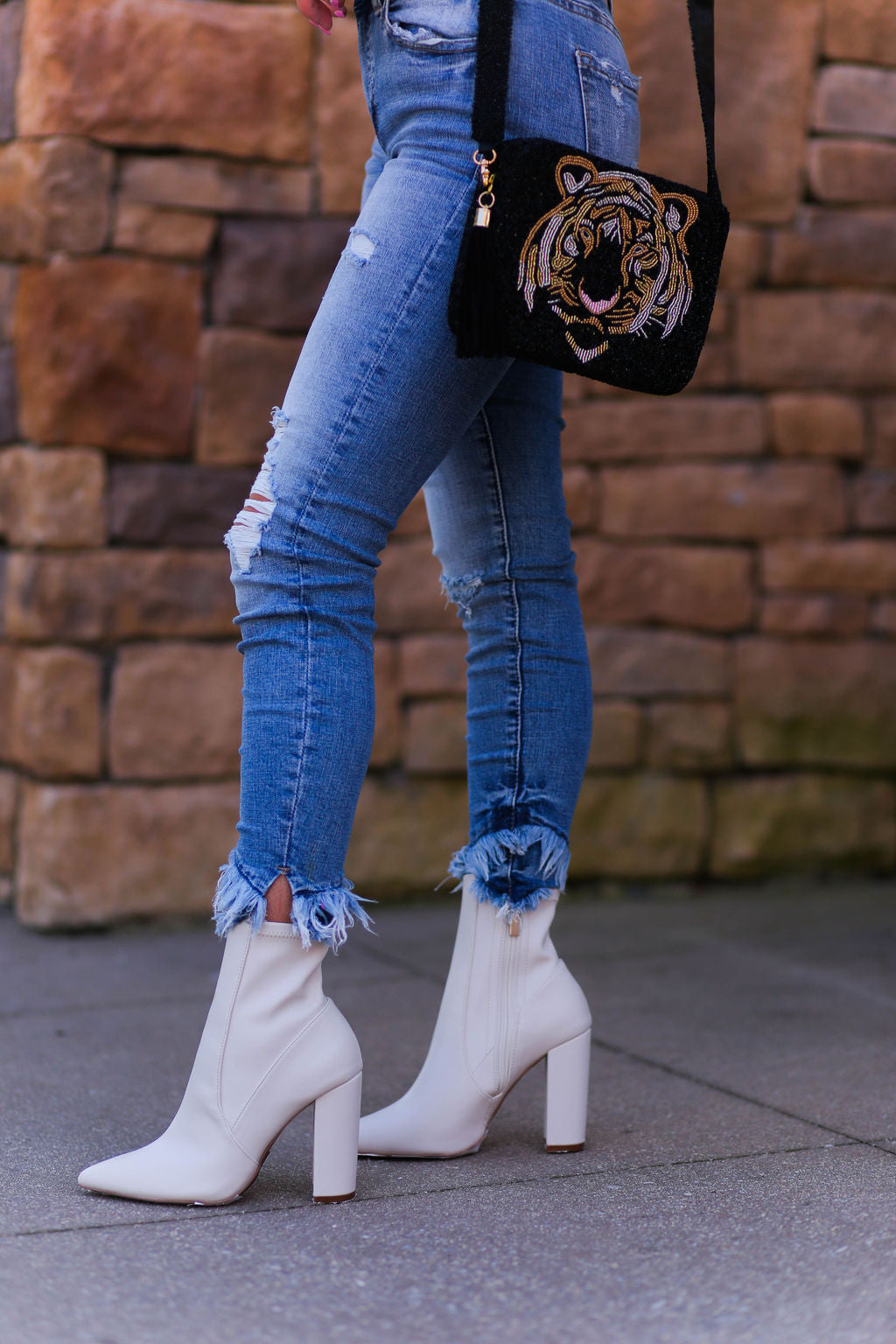 Signal Off White Booties