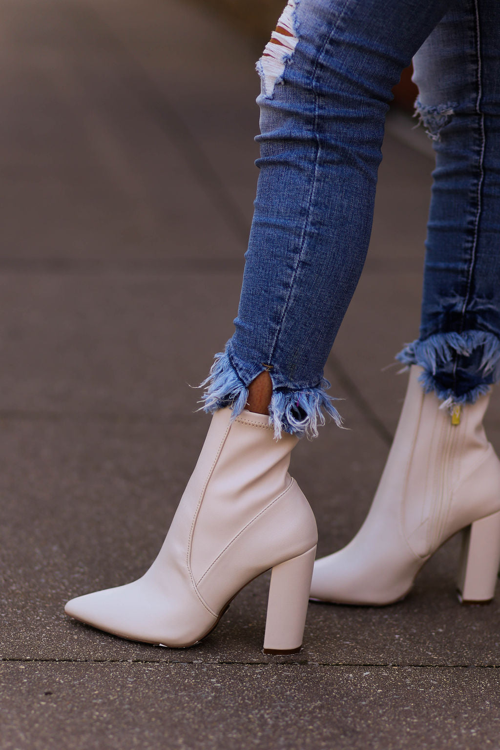 Signal Off White Booties