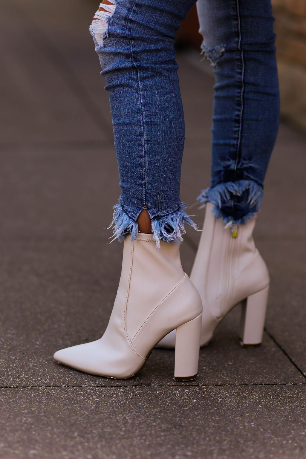 Signal Off White Booties