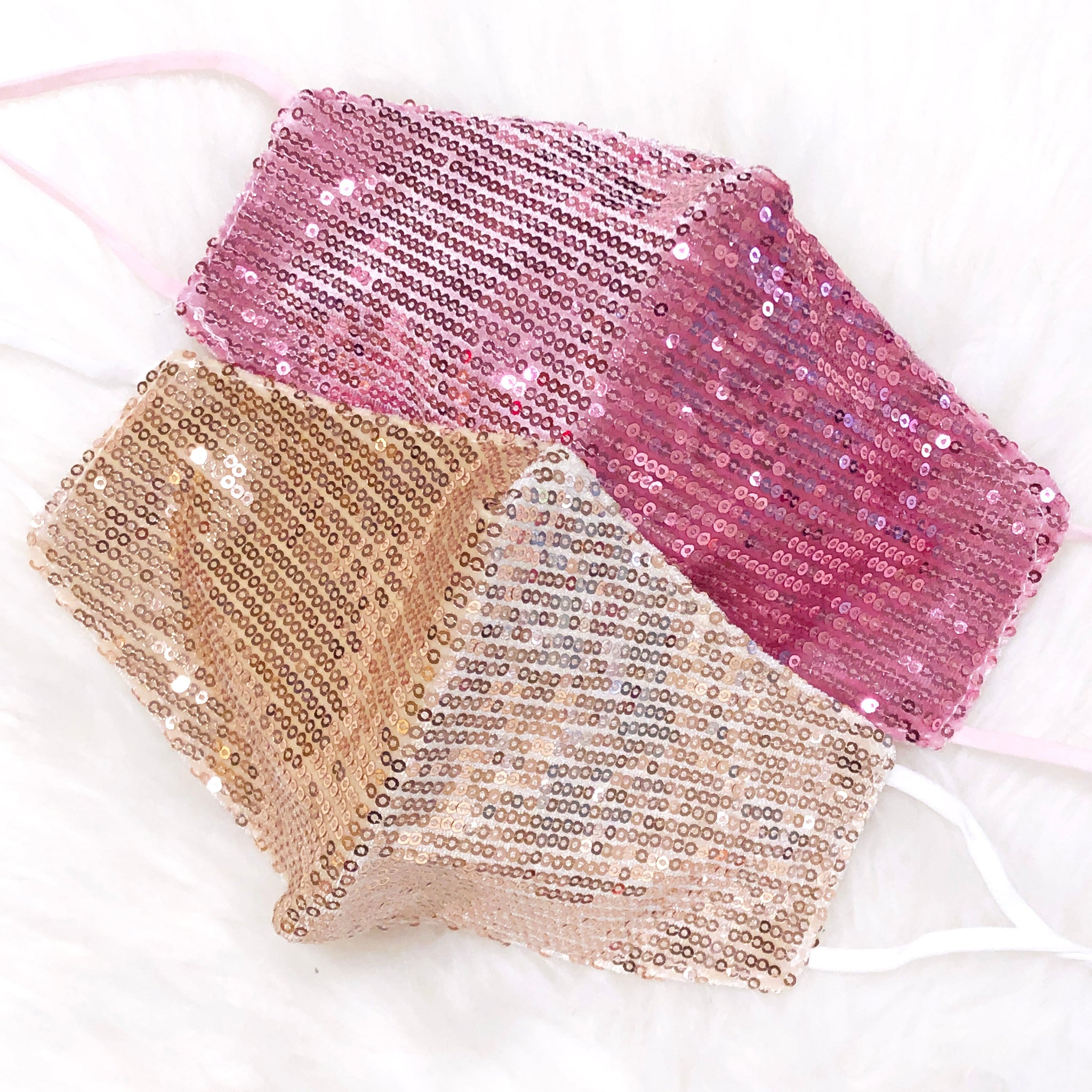 Rose Gold Sequin Face Mask
