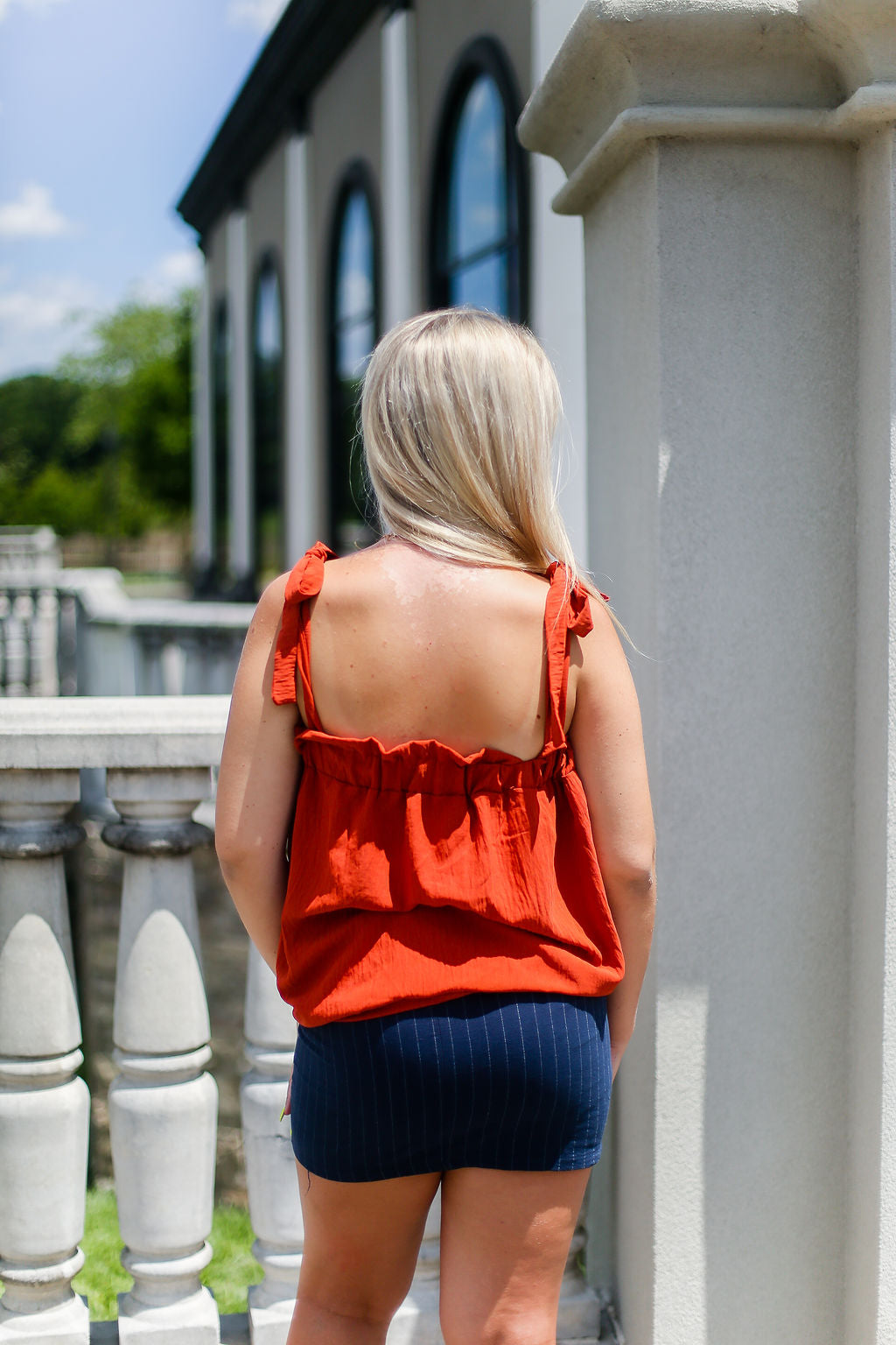 Rust Tie Top Tank Top