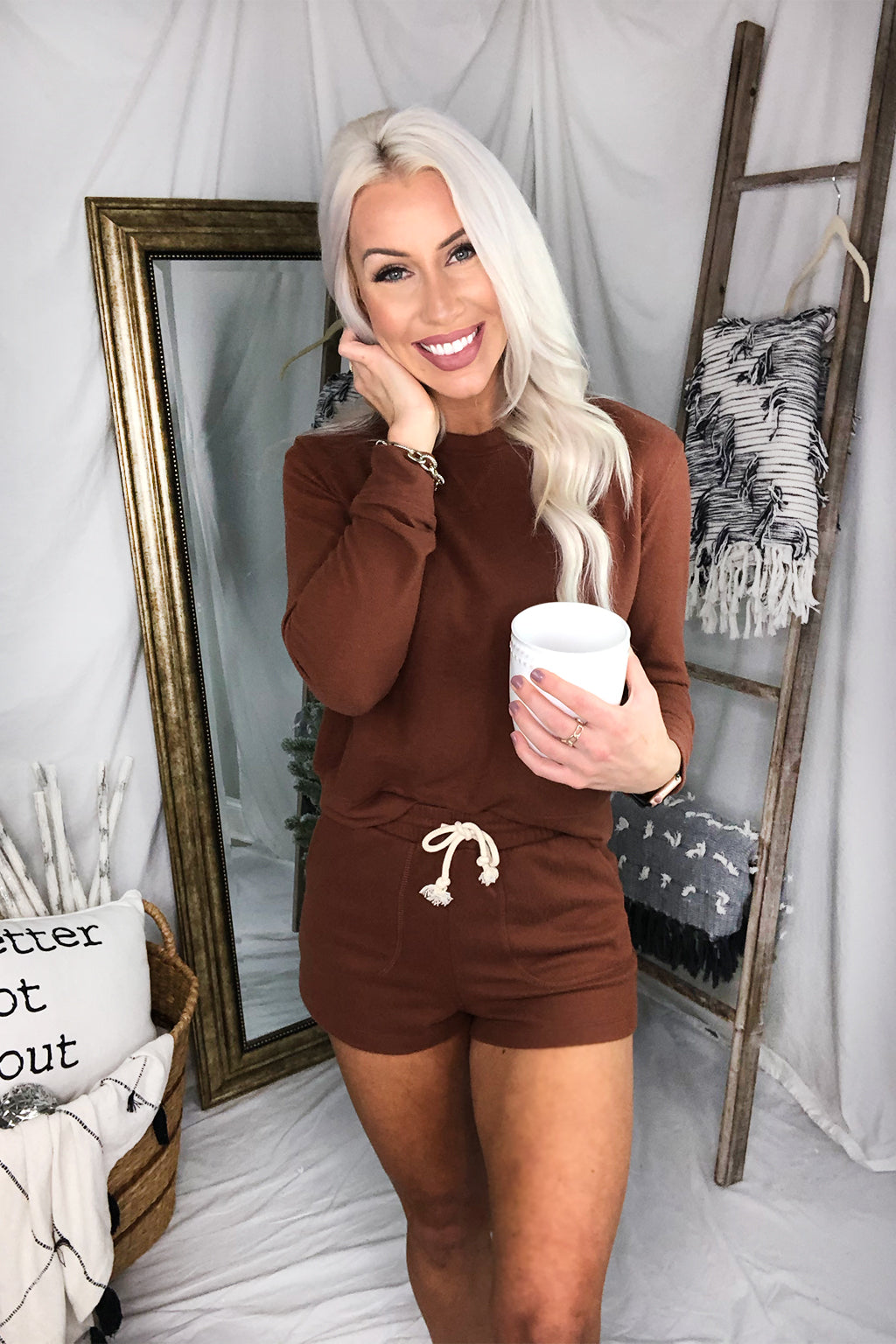 Brushed Cashmere Crewneck Pullover - Hazelnut