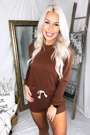 Brushed Cashmere Crewneck Pullover - Hazelnut