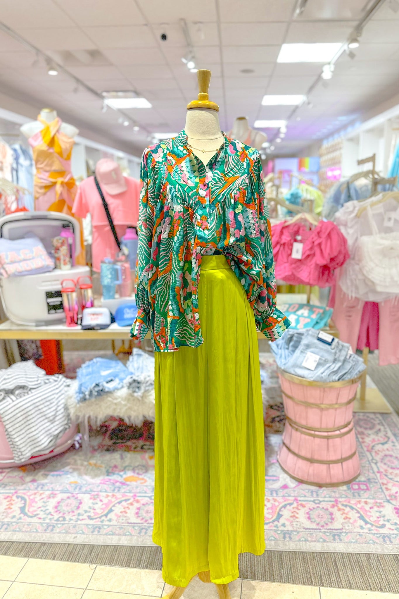 Tropical Escape Button Down Blouse