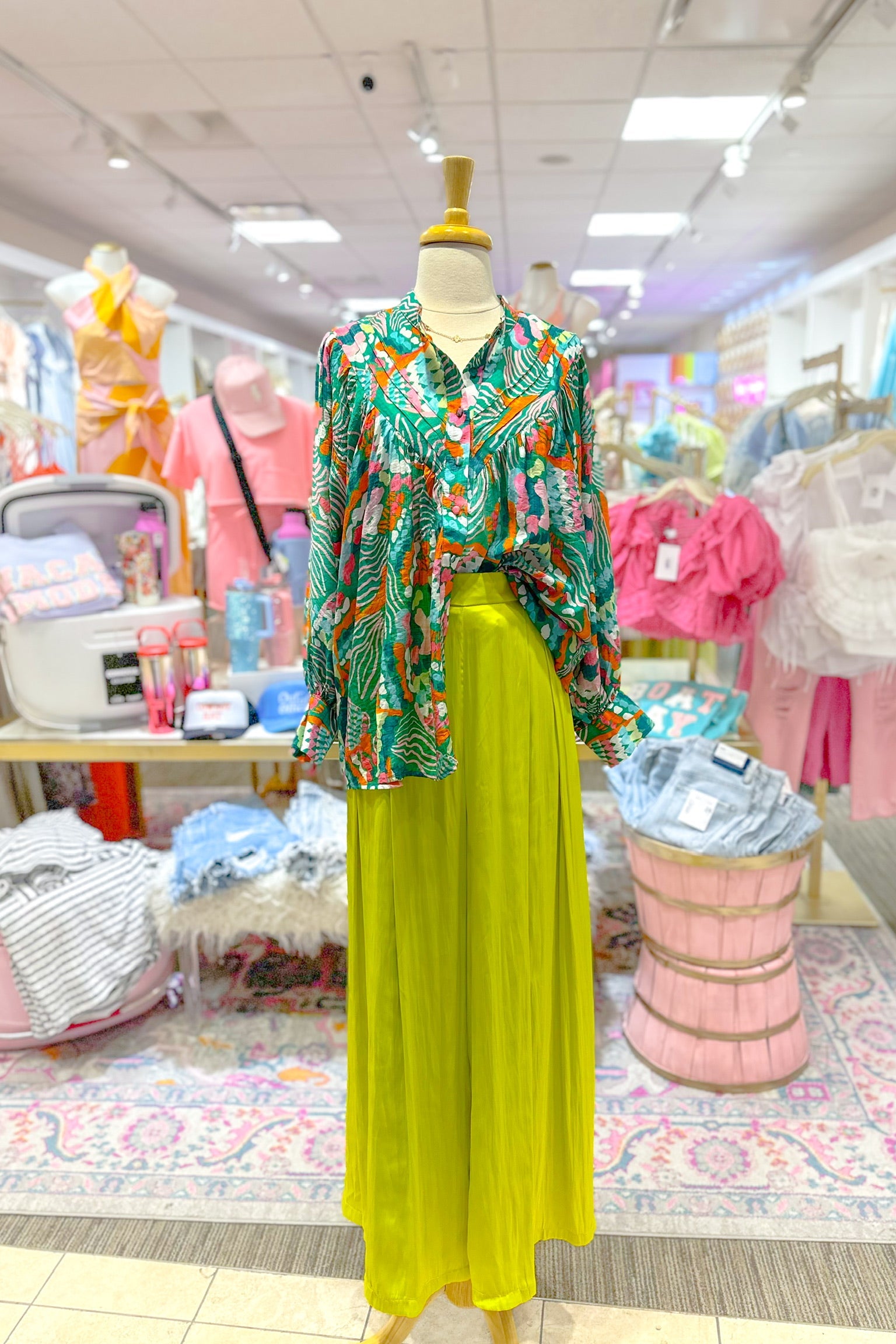 Tropical Escape Button Down Blouse