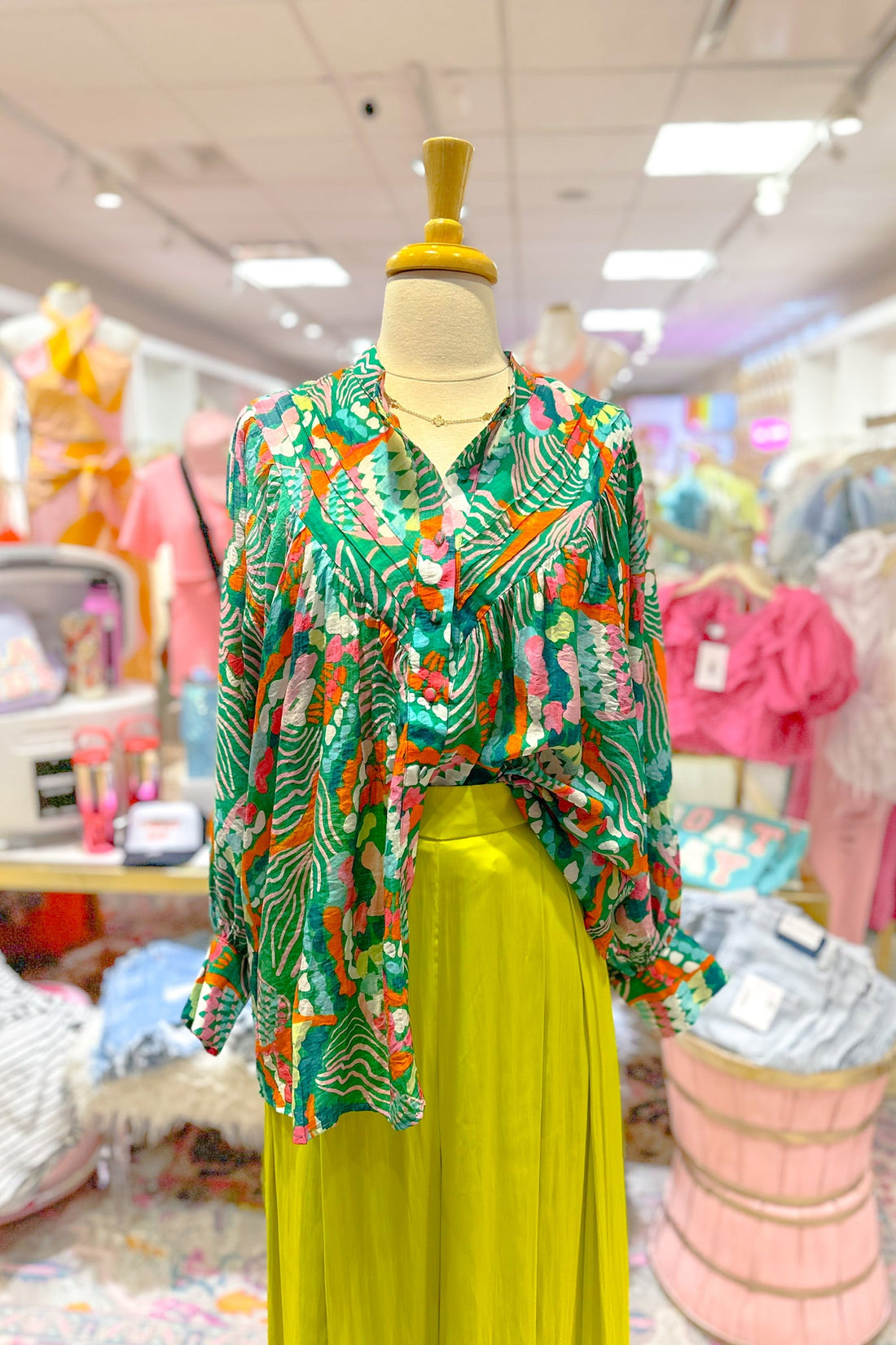 Tropical Escape Button Down Blouse