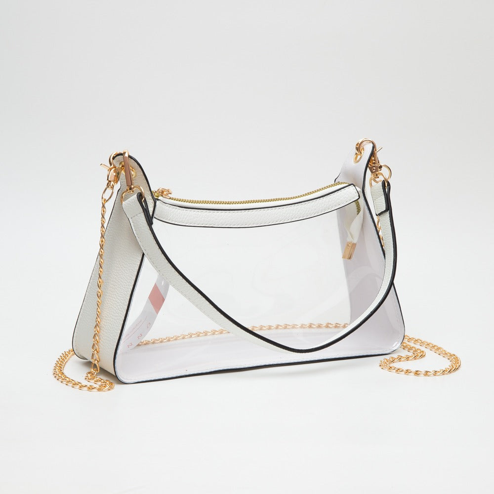 Clear Curved Crossbody Bag