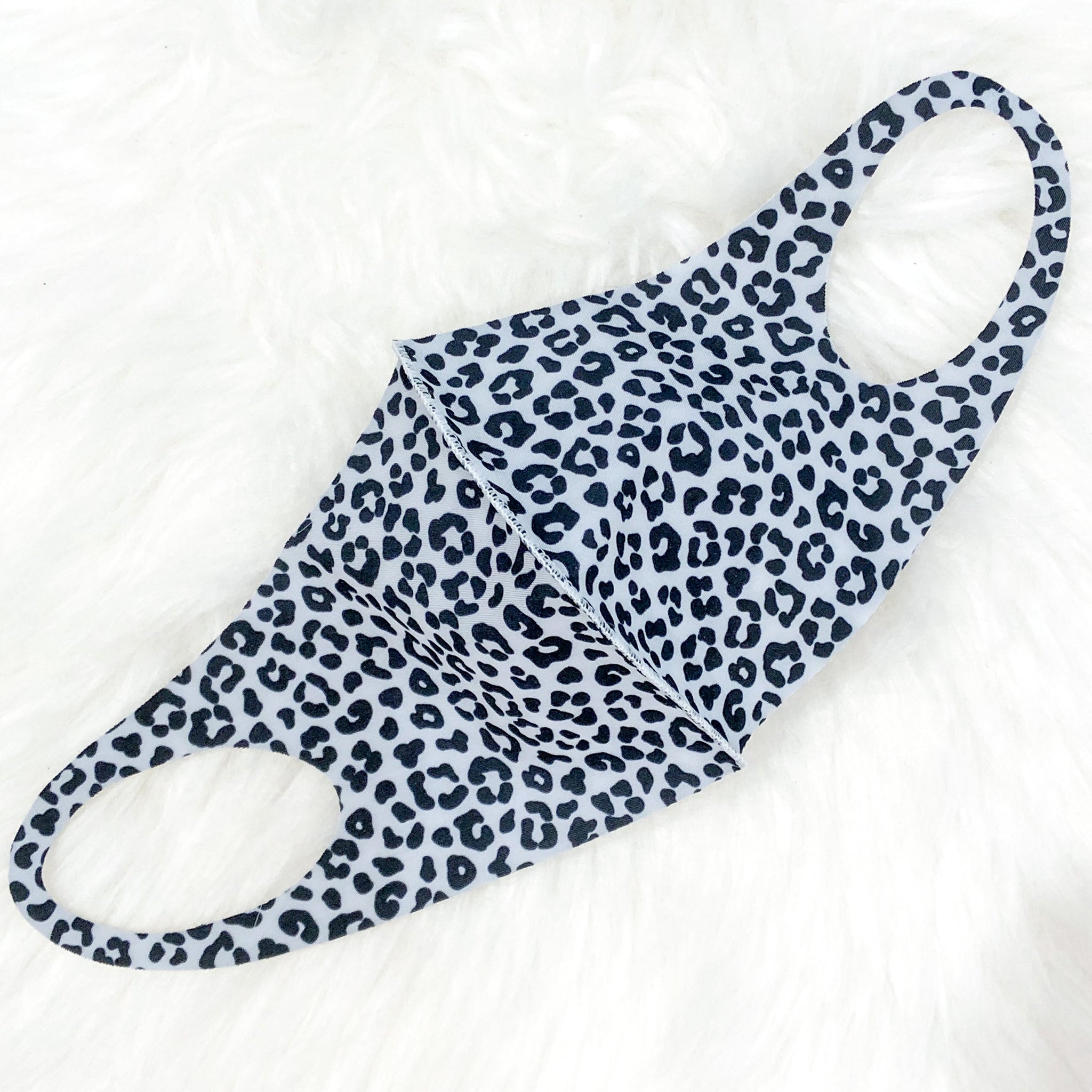 White Leopard Mirawave Face Mask