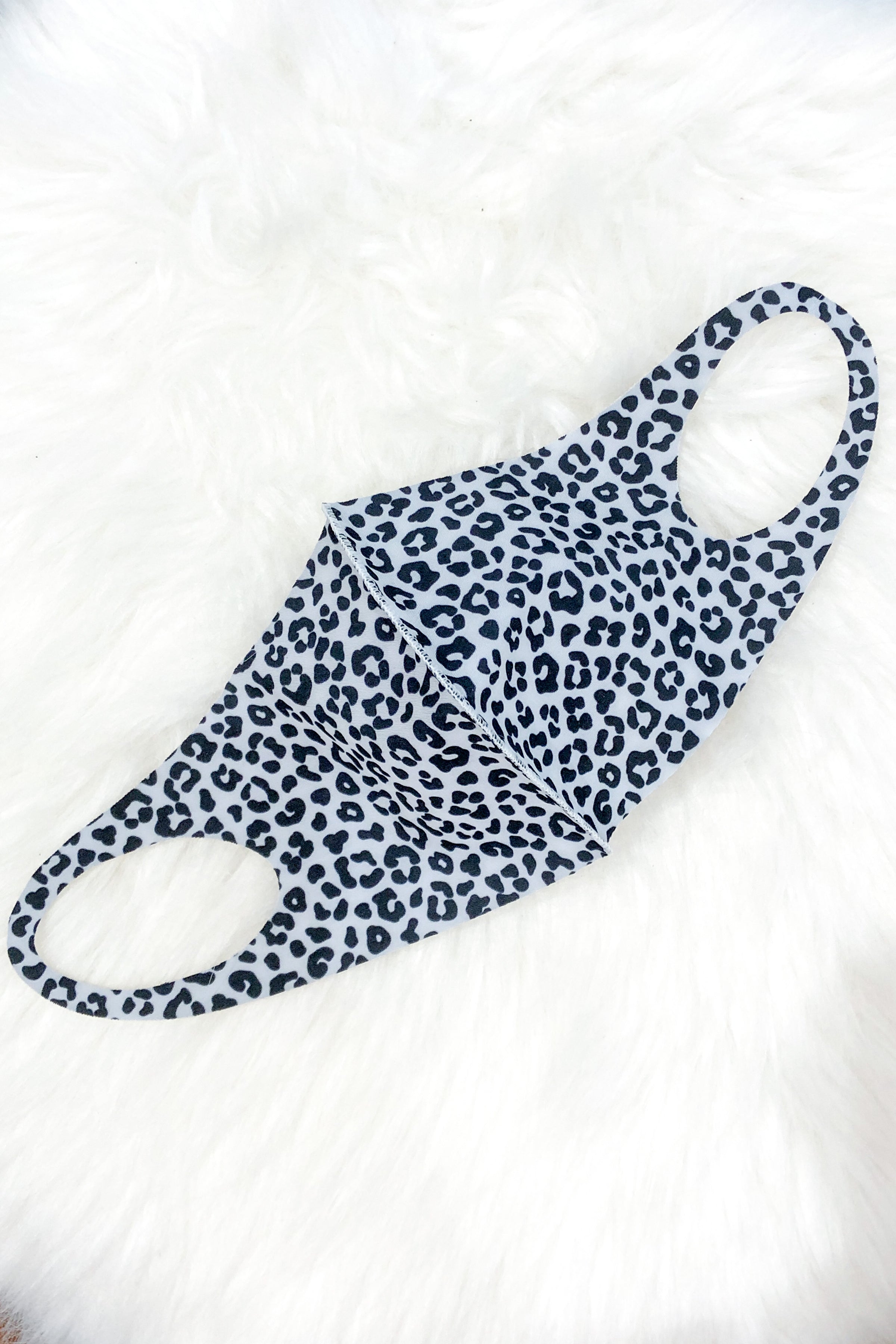 White Leopard Mirawave Face Mask