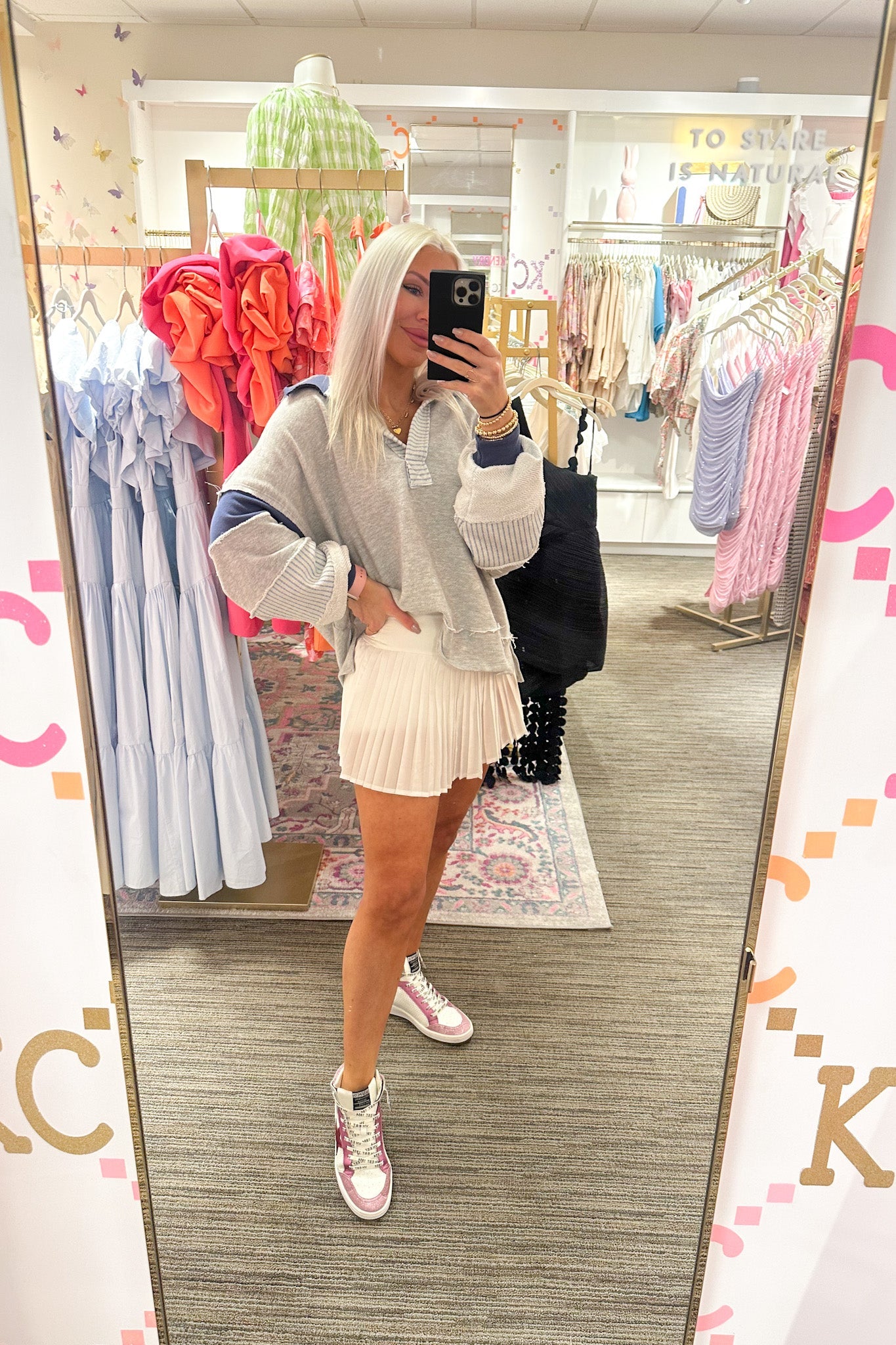 White Pleated Tennis Skirt