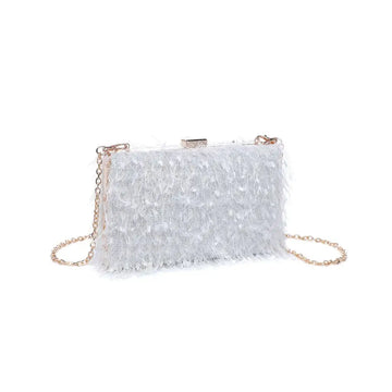 Shoshanna Ivory Fringe Evening Bag